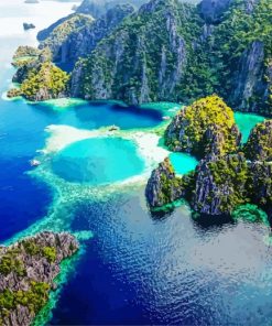 Palawan Island Seascape paint by numbers