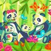 Panda Family paint by numbers