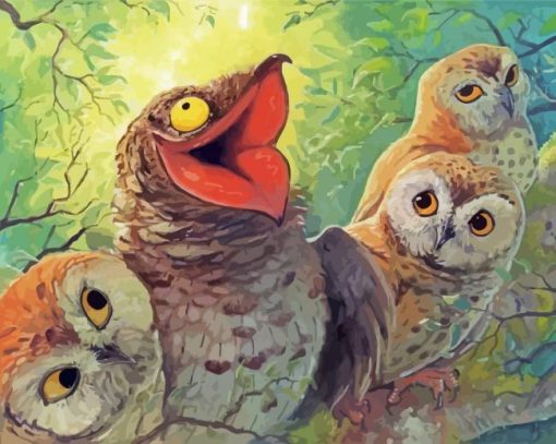 Potoo and Owls paint by numbers