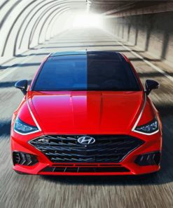 Red Hyundai Sonata Paint By Number