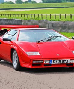Red Lamborghini Countach Paint By Number