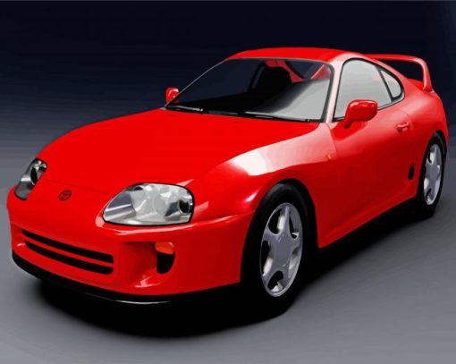 Red Mazda MX 5 Miata Car Paint By Number