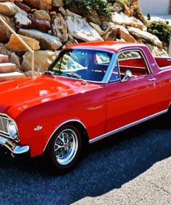Red Ford Ranchero paint by numbers