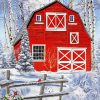 Red Winter Barn paint by numbers