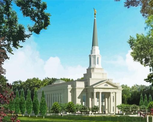 Richmond Virginia Temple paint by numbers
