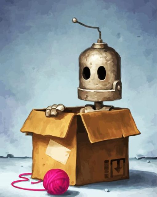 Robot in a Box paint by numbers
