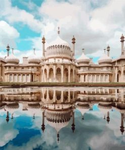 Royal Pavilion Brighton Water Reflection paint by numbers