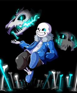 Sans Undertale Video Game paint by numbers