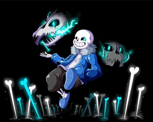 Sans Undertale Video Game paint by numbers