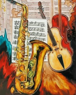 Saxophonist Art Paint By Number
