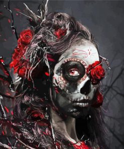 Scary Sugar Skull Woman Paint By Number