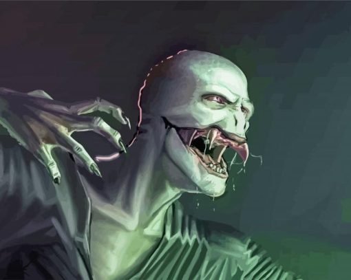 Scary Voldemort Monster paint by numbers