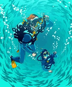 Scuba Diving paint by numbers