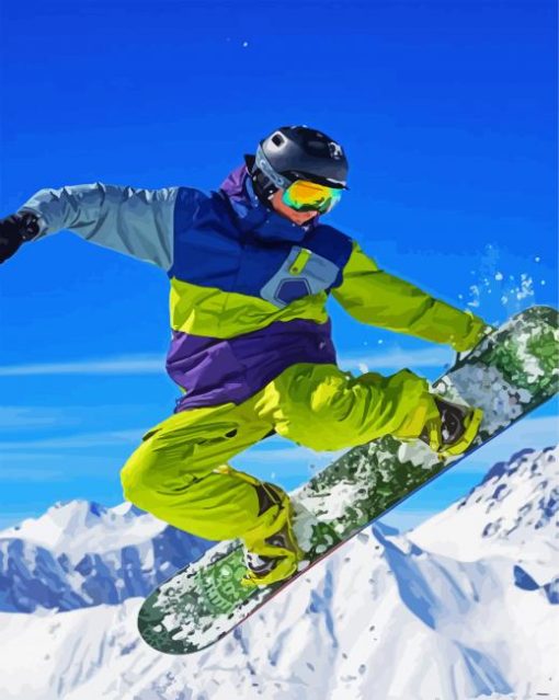 Snowboarding Sport Paint By Number