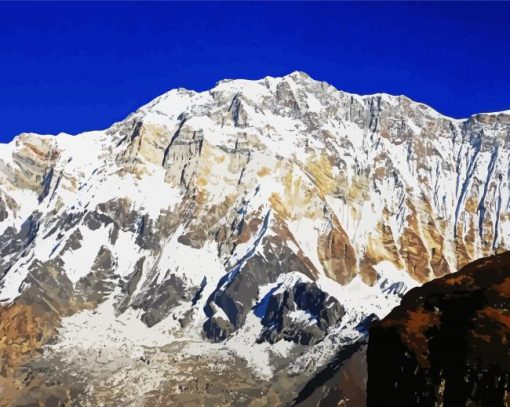 Snowy Annapurna paint by numbers