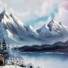 Snowy Mountain Landscape Paint By Number