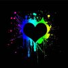 Splatter Heart Paint By Number