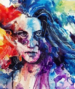 Splatter Lady Paint By Number