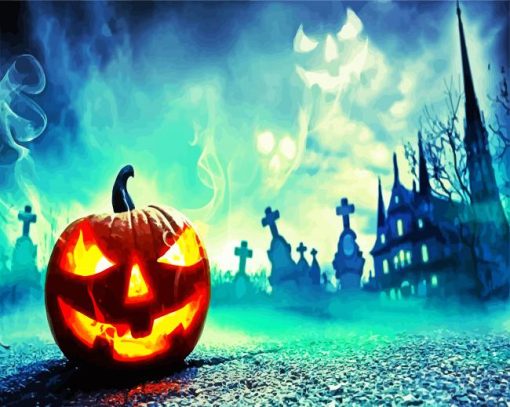 Spooky Halloween Pumpkin Paint By Number