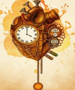 Steampunk Mechanical Heart Paint By Number