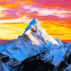 Sunset in Annapurna Mountains paint by numbers