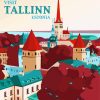Tallinn Estonia Poster paint by numbers