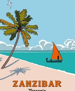 Tanzania Zanzibar Poster paint by numbers