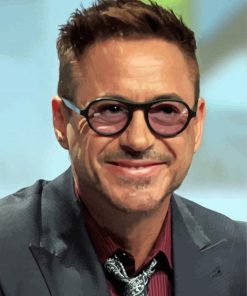 The American Actor Robert Downey Jr paint by numbers