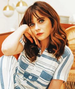 The Beautiful Zooey Deschanel paint by numbers