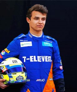 The Car Racer Lando Norris paint by numbers