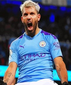 The Football Player Sergio Aguero paint by numbers