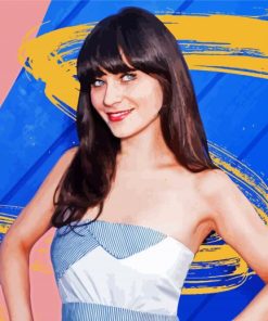 The Gorgeous Actress Zooey Deschanel paint by numbers