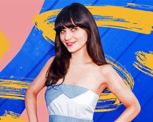The Gorgeous Actress Zooey Deschanel paint by numbers
