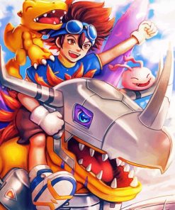The Japanese Anime Digimon paint by numbers