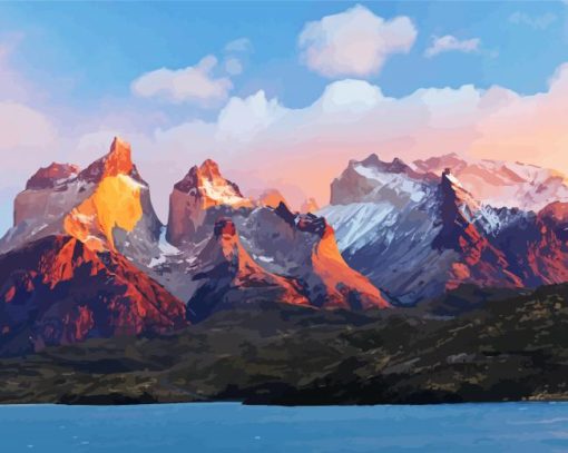 Torres Del Paine National Park Andes Paint By Number