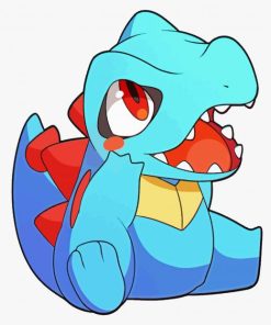 Totodile Pokemon Species Paint By Number