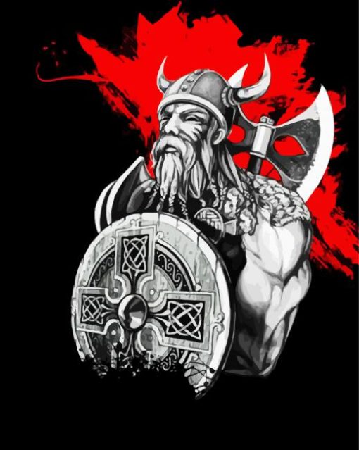 Viking Art Illustration Paint By Number