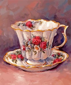 Vintage Teacup paint by numbers