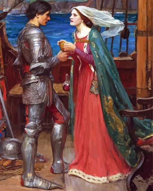 Waterhouse Tristan and Isolde paint by numbers