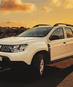 White Dacia Duster paint by numbers