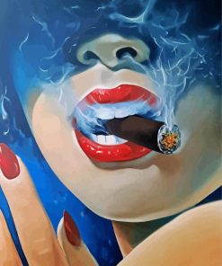 Woman Smoking paint by numbers