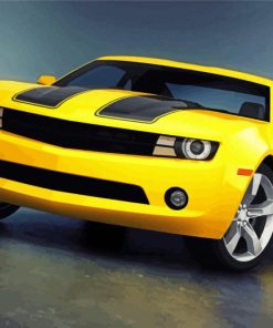 Yellow Camaro paint by numbers