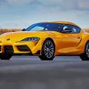 Yellow Toyota GR Supra paint by numbers