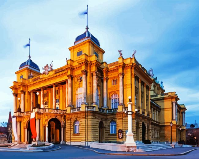 Zagreb National Theatre Paint By Number