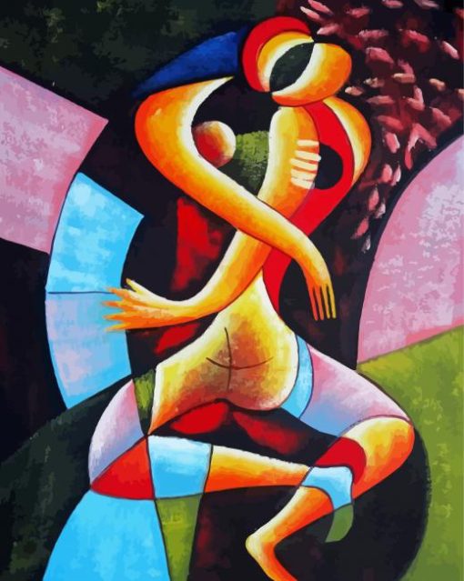 Abstract Hugging Couple paint by numbers