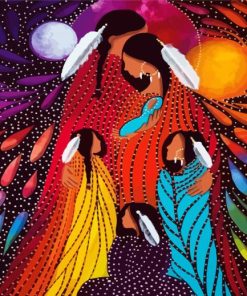 Abstract Indigenous Family paint by numbers