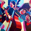 Abstract Jazz Musicians paint by numbers