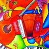 Abstract Music Equipment paint by numbers