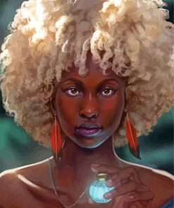 Afro Woman paint by numbers