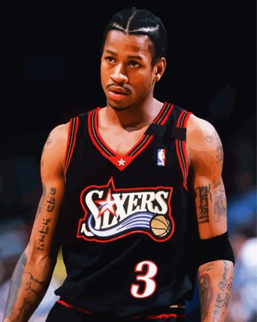 Allen Iverson paint by numbers